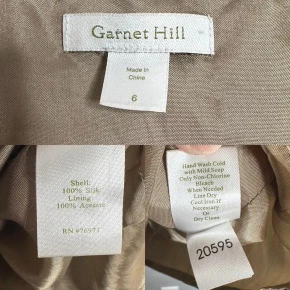 Garnet Hill Silk Floral Paisley Boho Tiered Flounce Dress - Picture 7 of 7